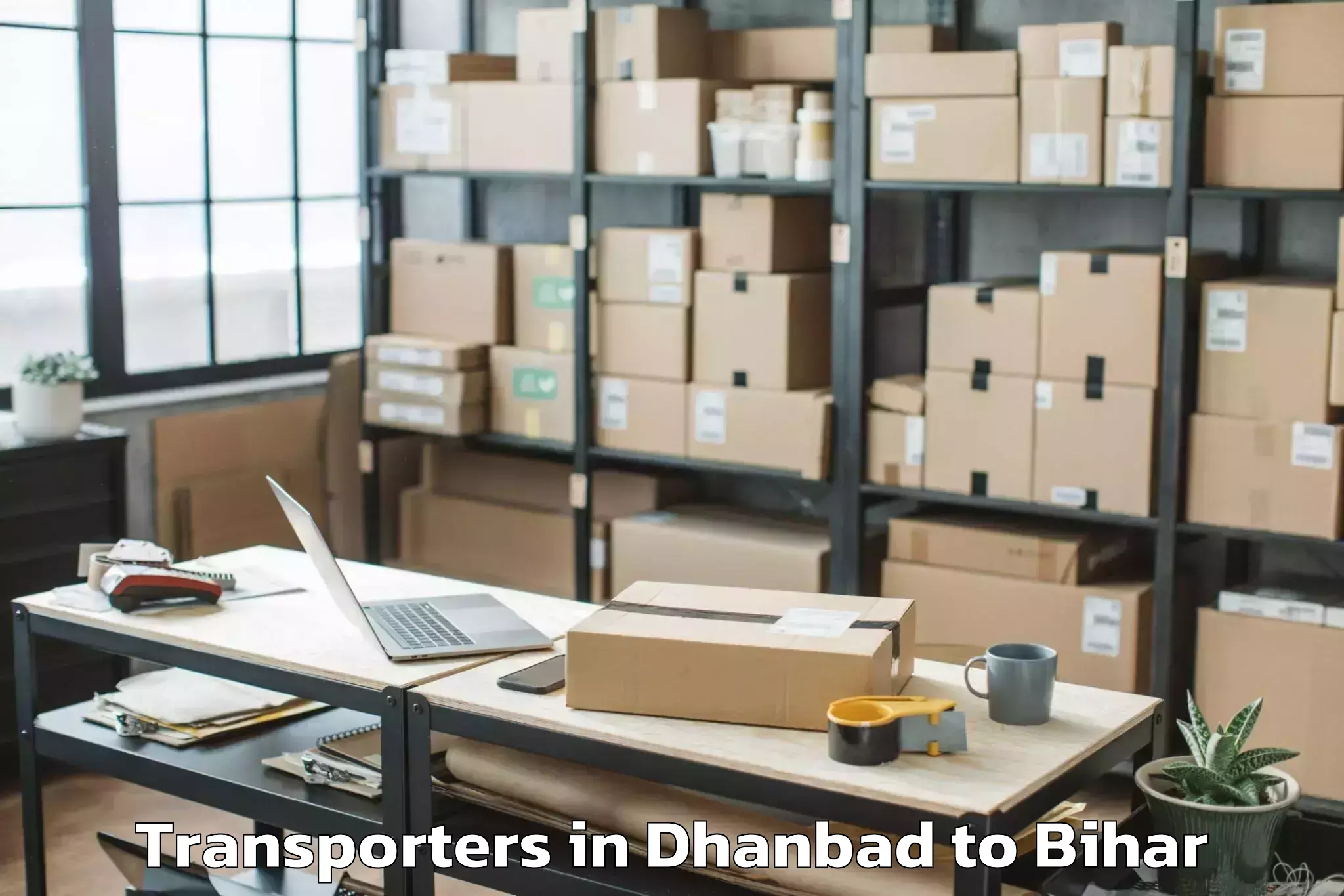 Professional Dhanbad to Lauriya Transporters